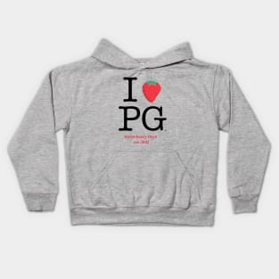 I Strawberry PG-Black Font Kids Hoodie